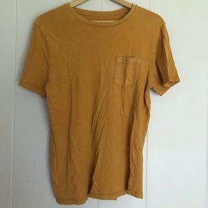 Old Navy mustard yellow short sleeve boxy slub tee
